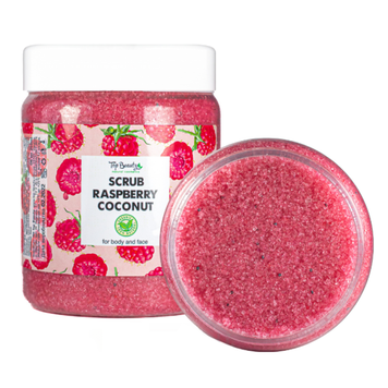 Скраб для тіла та обличчя TOP BEAUTY Scrub With Vitamin E For Body & Face Raspberry Coconut