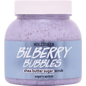 Цукровий скраб з олією ши HollySkin Bilberry Bubbles Shea Butter Sugar Scrub